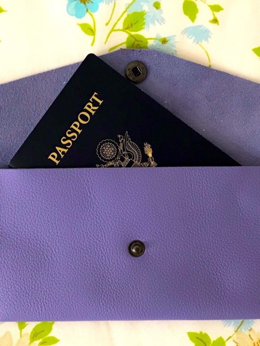 Hand Crafted Light Purple Lilac Wallet Clutch